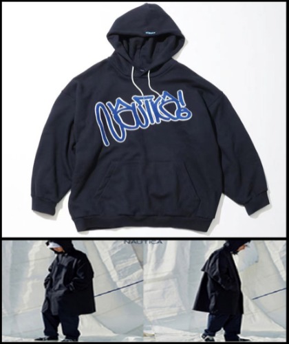 2021 F/W  STACKS GRAPHIC X NAUTICA -JAPAN EXCLUSIVE- 1991s OVER FIT HEAVY CLASSIC MTM X HOODY [International]