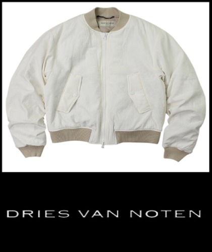 2022 F/W  DRIES VAN NOTxx HEAVY RECYCLE PAPER  BOMBER BLOUSON JACKET [MADE SHOP]